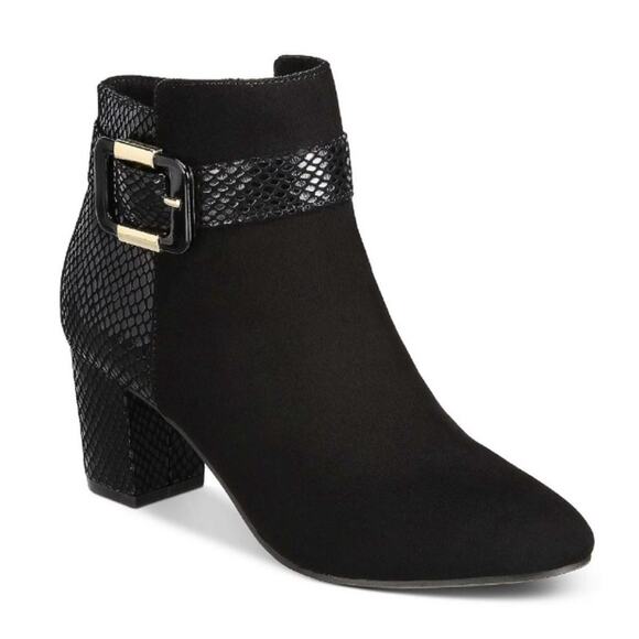 Karen Scott Ivyy Mixed-Media Booties WIDE - Picture 1 of 6